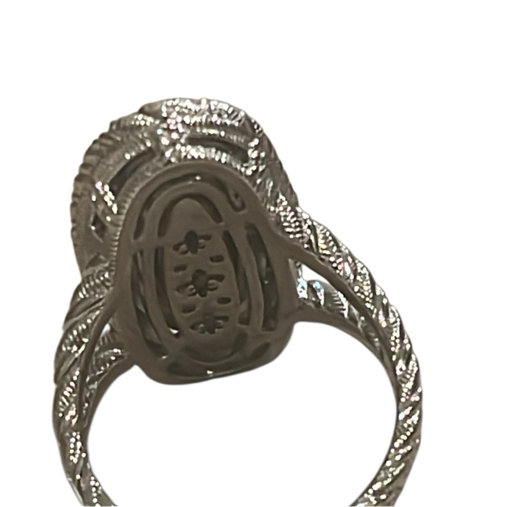 Judith Ripka Sterling Silver Abalone Ring with Blue Green Gemstones NWT Size 8 - Picture 13 of 16